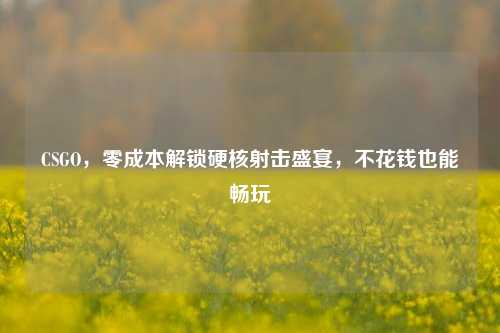 CSGO，零成本解锁硬核射击盛宴，不花钱也能畅玩