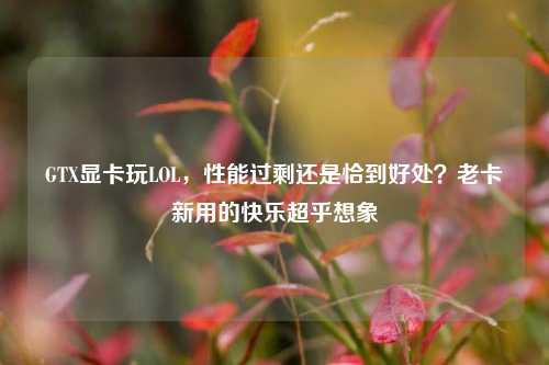 GTX显卡玩LOL,性能过剩还是恰到好处?老卡新用的快乐超乎想象