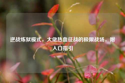 逆战炼狱模式,大佬热血征战的极限战场,附入口指引