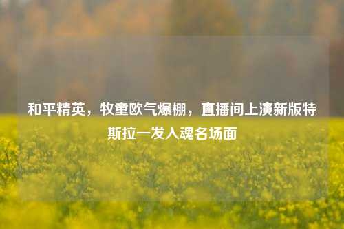 和平精英,牧童欧气爆棚,直播间上演新版特斯拉一发入魂名场面