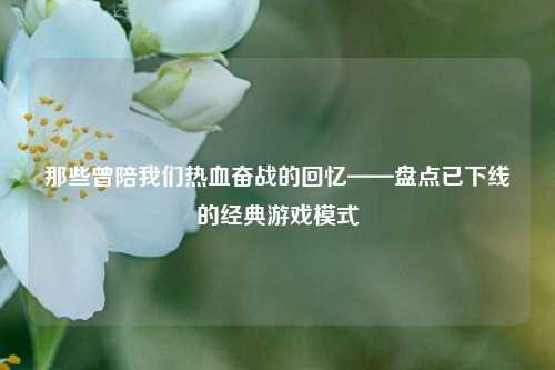 那些曾陪我们热血奋战的回忆——盘点已下线的经典游戏模式