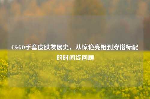 CS:GO手套皮肤发展史，从惊艳亮相到穿搭标配的时间线回顾