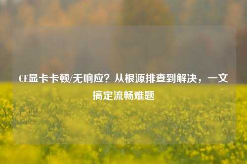 CF显卡卡顿/无响应?从根源排查到解决,一文搞定流畅难题