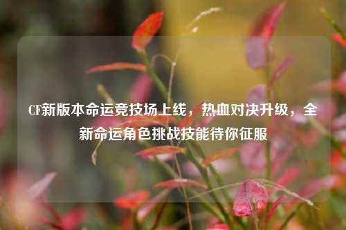 CF新版本命运竞技场上线，热血对决升级，全新命运角色挑战技能待你征服