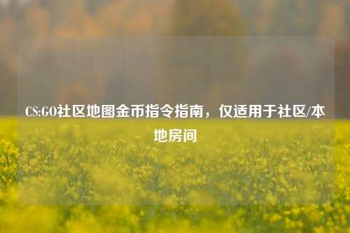 CS:GO社区地图金币指令指南，仅适用于社区/本地房间