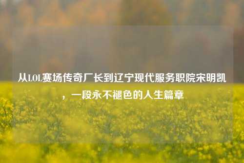 从LOL赛场传奇厂长到辽宁现代服务职院宋明凯，一段永不褪色的人生篇章