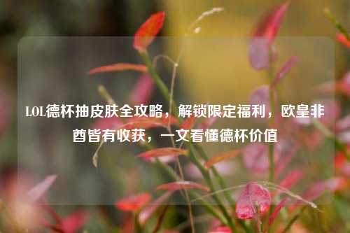 LOL德杯抽皮肤全攻略，解锁限定福利，欧皇非酋皆有收获，一文看懂德杯价值