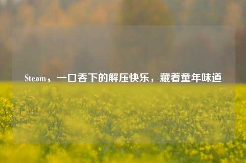 Steam，一口吞下的解压快乐，藏着童年味道