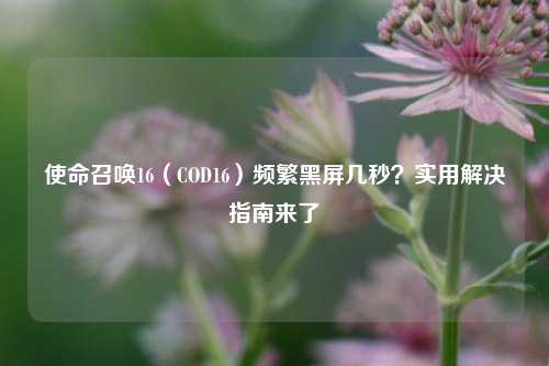 使命召唤16（COD16）频繁黑屏几秒？实用解决指南来了