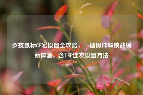 罗技鼠标CF宏设置全攻略，一键操作解锁战场新体验，含USP连发设置 *** 