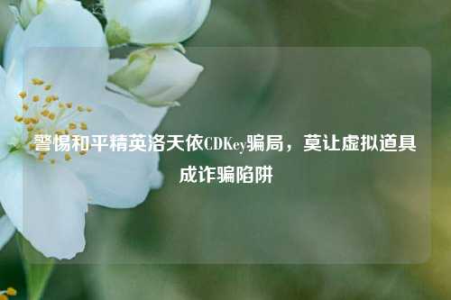 警惕和平精英洛天依CDKey骗局，莫让虚拟道具成诈骗陷阱