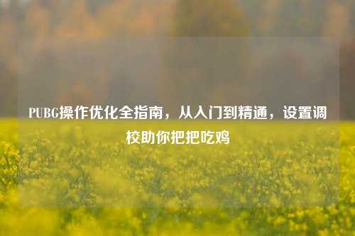 PUBG操作优化全指南，从入门到精通，设置调校助你把把吃鸡