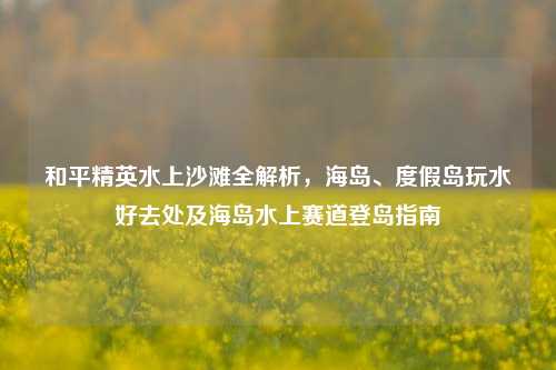 和平精英水上沙滩全解析，海岛、度假岛玩水好去处及海岛水上赛道登岛指南