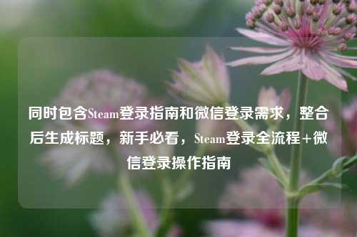同时包含Steam登录指南和微信登录需求，整合后生成标题，新手必看，Steam登录全流程+微信登录操作指南