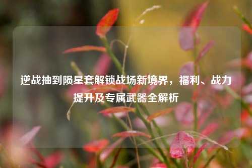 逆战抽到陨星套解锁战场新境界，福利、战力提升及专属武器全解析
