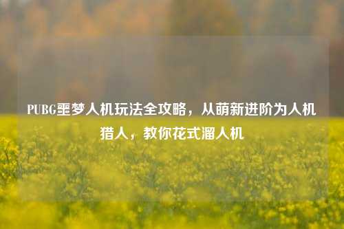 PUBG噩梦人机玩法全攻略，从萌新进阶为人机猎人，教你花式溜人机